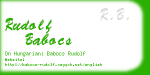 rudolf babocs business card